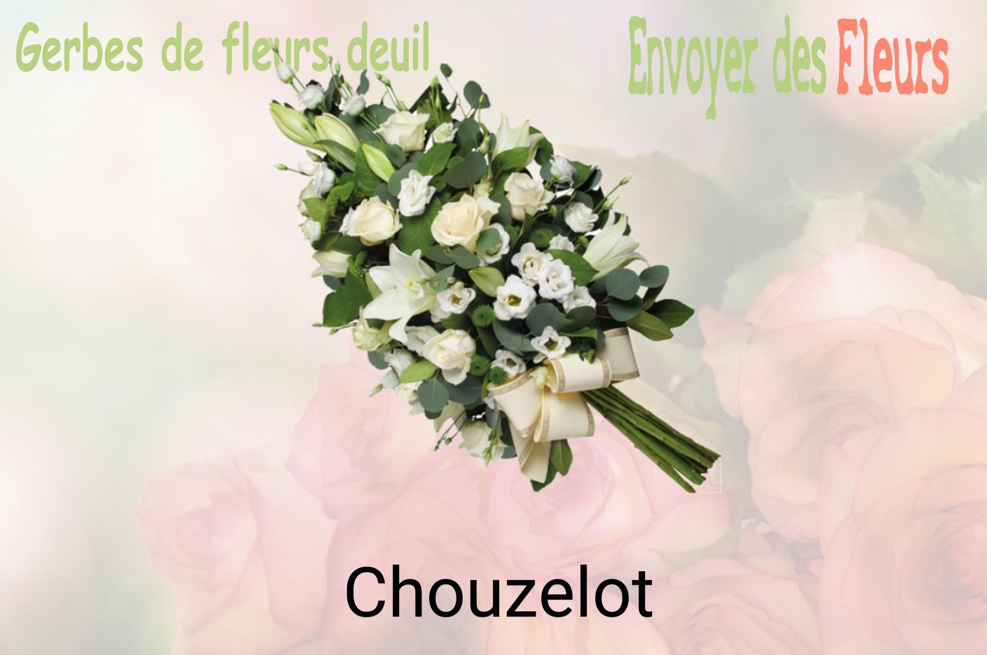 Gerbe de fleurs de deuil livrée à Chouzelot